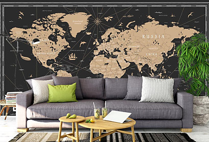 Fototapeta Kontinenty světa World map 2000